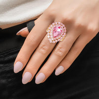 Rings & Things – Stylish Jewelry & Accessories for Every Occasion | Modestly Vogue Cocktail Ring Pink Halo Teardrop for Women - Modestly Vogue 