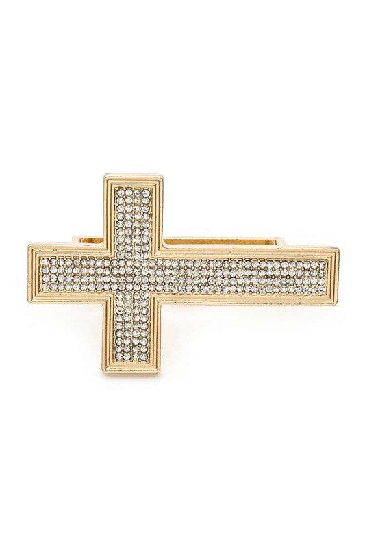 Rings & Things – Stylish Jewelry & Accessories for Every Occasion | Modestly Vogue Crystal Cross Knuckle Ring - Modestly Vogue 