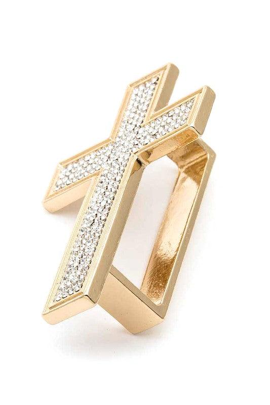 Rings & Things – Stylish Jewelry & Accessories for Every Occasion | Modestly Vogue Crystal Cross Knuckle Ring - Modestly Vogue 