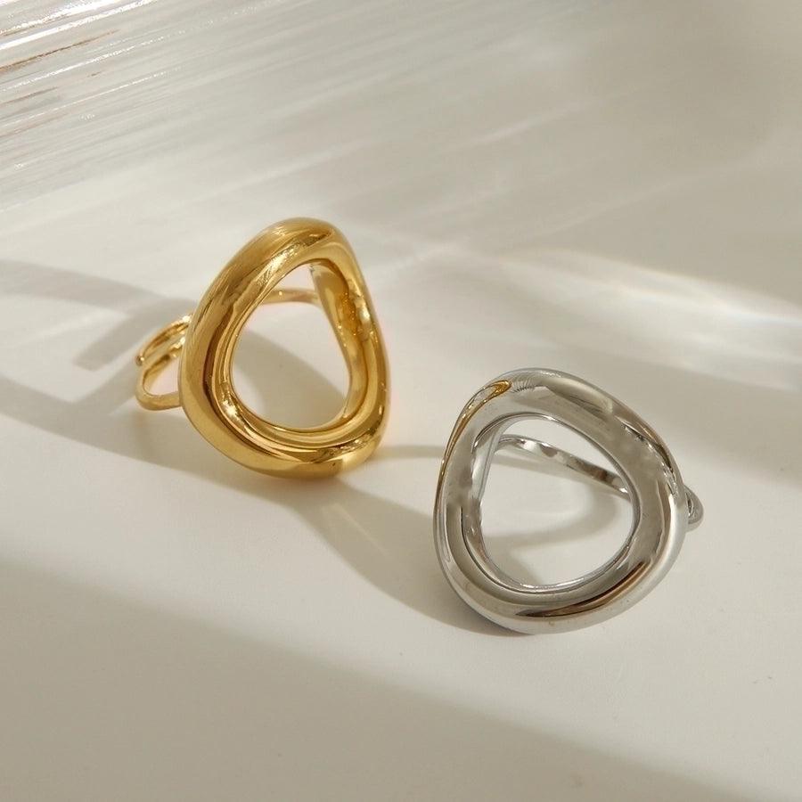 Rings & Things – Stylish Jewelry & Accessories for Every Occasion | Modestly Vogue Jewelry Casual Classic Style Solid Color 304 Stainless Steel 18K Gold Plated Hollow Out Rings - Modestly Vogue 