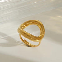 Rings & Things – Stylish Jewelry & Accessories for Every Occasion | Modestly Vogue Jewelry Casual Classic Style Solid Color 304 Stainless Steel 18K Gold Plated Hollow Out Rings - Modestly Vogue 