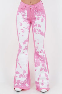 Denim Rodeo Bell Bottom Jean in Pink- Inseam 32