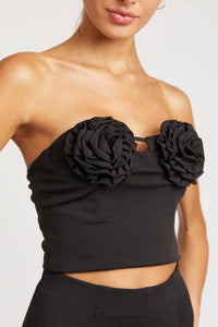 ROSETTE BUSTIER TOP - Modestly Vogue 