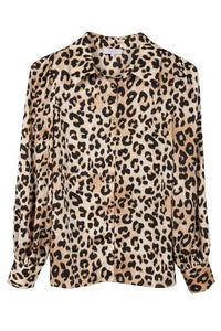 Satin leopard blouse - Modestly Vogue 