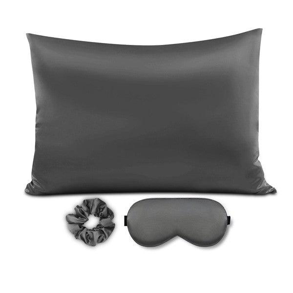 Satin Pillowcase Sleep Mask Scrunchie Gift Set - Modestly Vogue 