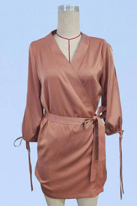 Satin Wrap Robe - Modestly Vogue 