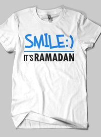 SMILE IT'S RAMADAN Islamic Half Sleeves T-shirt - Comfortable & Joyful Ramadan Wear - Modestly Vogue 