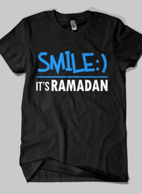 SMILE IT'S RAMADAN Islamic Half Sleeves T-shirt - Comfortable & Joyful Ramadan Wear - Modestly Vogue 