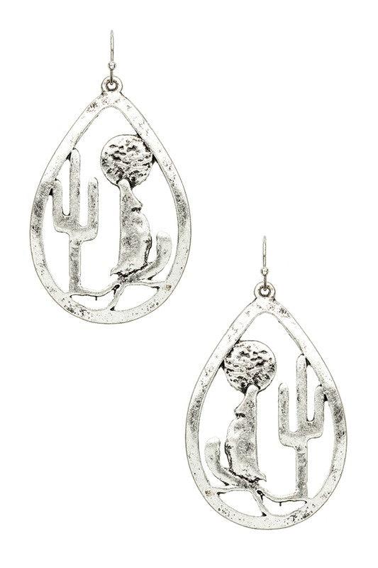 Boho Chic Stunning Earrings – Luxury Earrings Collection | Dessert Theme Cactus Cutout Iconic Earrings - Modestly Vogue 