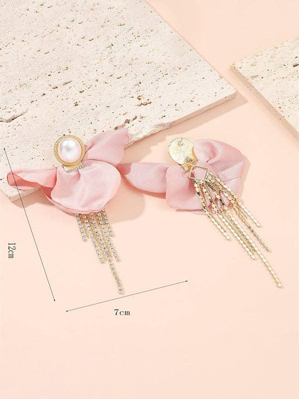 – | Flower Shape Rhinestone Tasseled Accessories - Modestly Vogue 