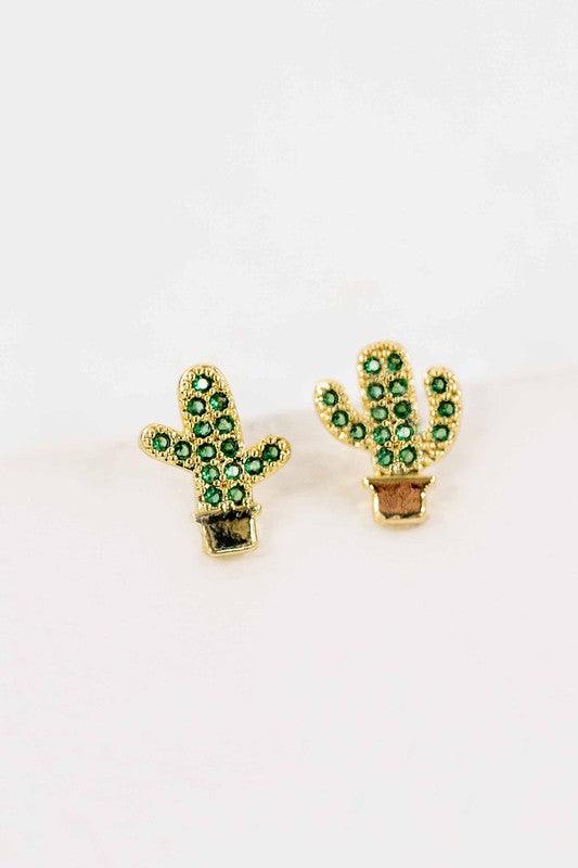 Boho Chic Stunning Earrings – Luxury Earrings Collection | Mini Cactus Earrings - Modestly Vogue 