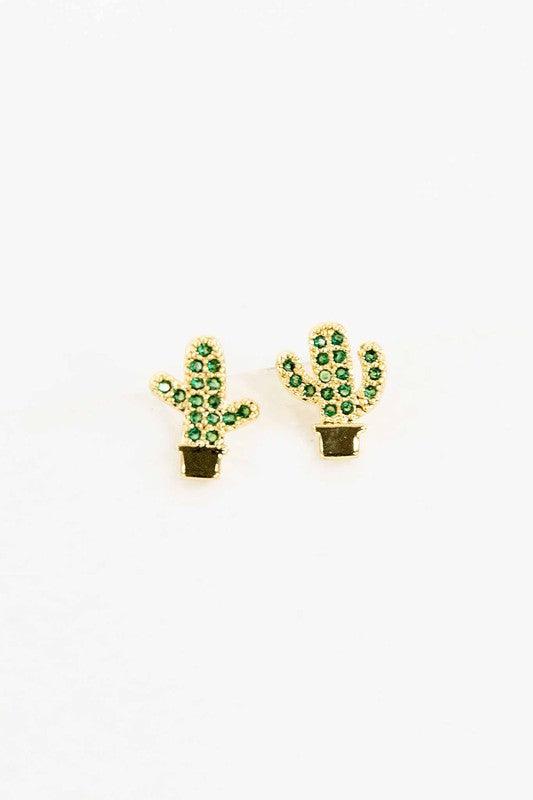 Boho Chic Stunning Earrings – Luxury Earrings Collection | Mini Cactus Earrings - Modestly Vogue 