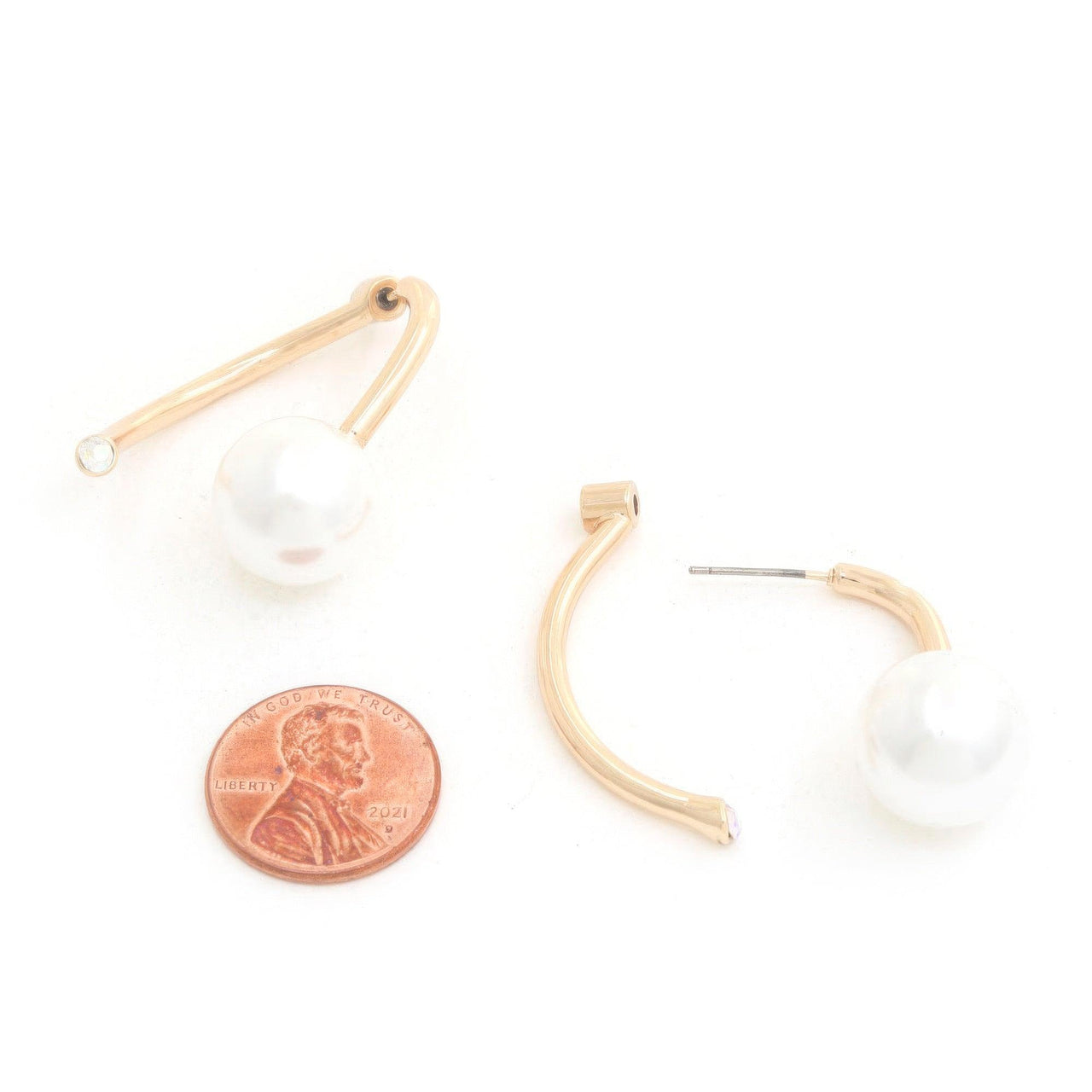 – | Pearl Bead Metal Earring - Modestly Vogue 