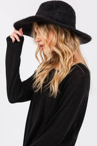 Stylish Beanie & Fedora & Baseball Cap Hats – Warm, Trendy Hats for Every Season | Modestly Vogue Fuzzy Winter Fedora Hat - Modestly Vogue 