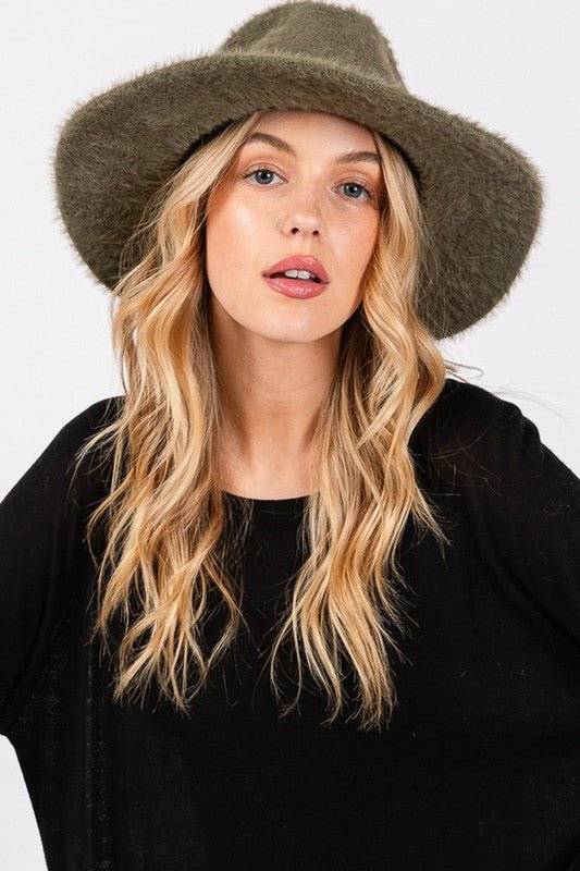 Stylish Beanie & Fedora & Baseball Cap Hats – Warm, Trendy Hats for Every Season | Modestly Vogue Fuzzy Winter Fedora Hat - Modestly Vogue 