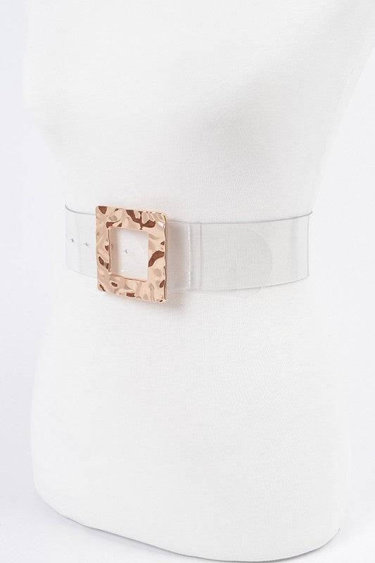 Stylish Belts for Women – Trendy, Chic & Fashionable Belts Collection | Modestly Vogue Clear Transparent Belt with Square Buckle – Trendy Accessory for Women - Modestly Vogue 