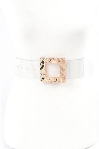 Stylish Belts for Women – Trendy, Chic & Fashionable Belts Collection | Modestly Vogue Clear Transparent Belt with Square Buckle – Trendy Accessory for Women - Modestly Vogue 