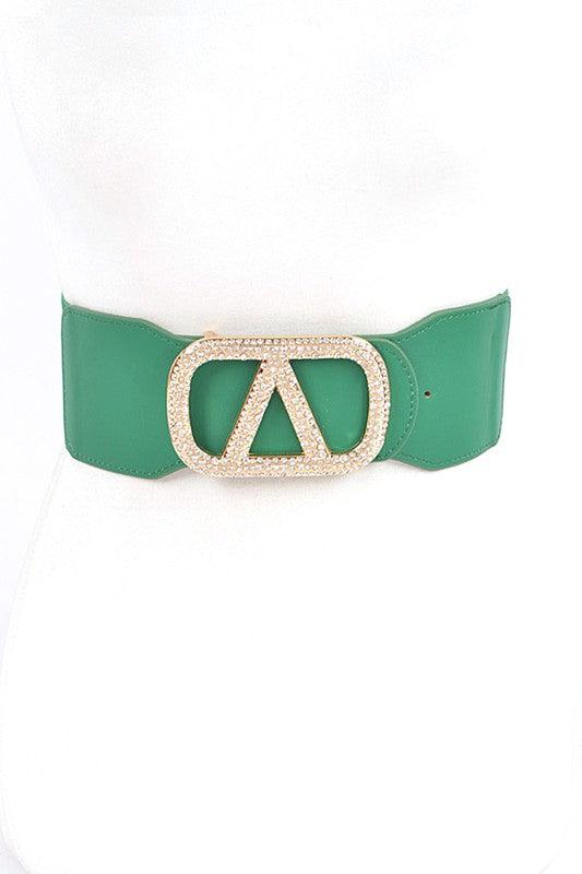 Stylish Belts for Women – Trendy, Chic & Fashionable Belts Collection | Modestly Vogue Crystal Logo Buckle Elastic Belt - Modestly Vogue 