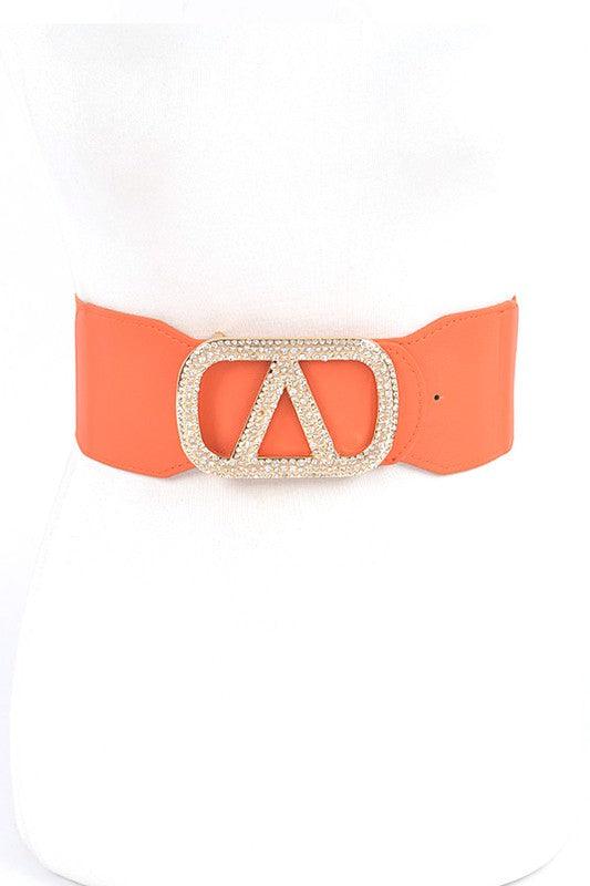 Stylish Belts for Women – Trendy, Chic & Fashionable Belts Collection | Modestly Vogue Crystal Logo Buckle Elastic Belt - Modestly Vogue 