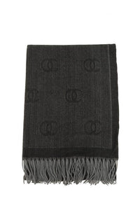 Stylish Clothing Accessories for Every Look – Trendy & Chic Accessories for Women | Modestly Vogue Double C Pattern Scarf with Fringe - Modestly Vogue 