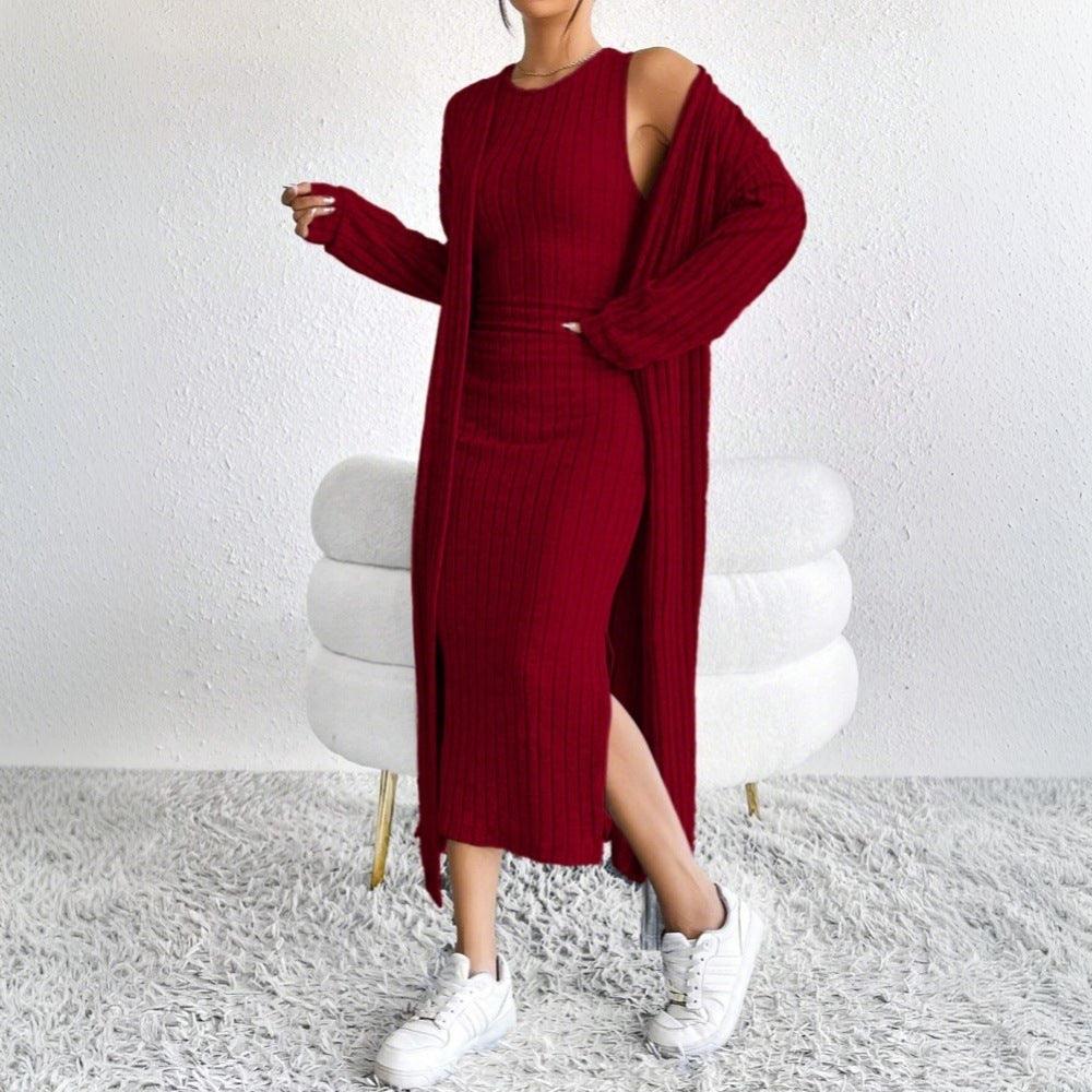 Dresses Women – Timeless Styles Every Occasion | Modestly Vogue Women Clothing Lazy Simple Wind Autumn Winter Dress Coat Two Piece Set - Modestly Vogue 