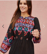 Boho Chic Bohemian Style Embroidered Long Dress - Modestly Vogue 