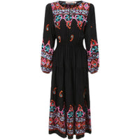 Boho Chic Bohemian Style Embroidered Long Dress - Modestly Vogue 