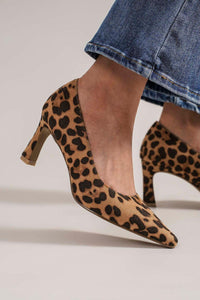 Stylish Heels for Women – Trendy & Comfortable High Heels for Every Occasion | Modestly Vogue Beast Fashion Faux Suede Leopard Point Toe Pumps - Modestly Vogue 