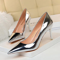 Stylish Heels for Women – Trendy & Comfortable High Heels for Every Occasion | Modestly Vogue Metal Heel High Heel Low Cut Pointed Toe High Heels {(SHIPS 2/11)} - Modestly Vogue 