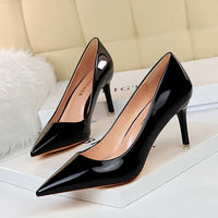 Stylish Heels for Women – Trendy & Comfortable High Heels for Every Occasion | Modestly Vogue Metal Heel High Heel Low Cut Pointed Toe High Heels {(SHIPS 2/11)} - Modestly Vogue 