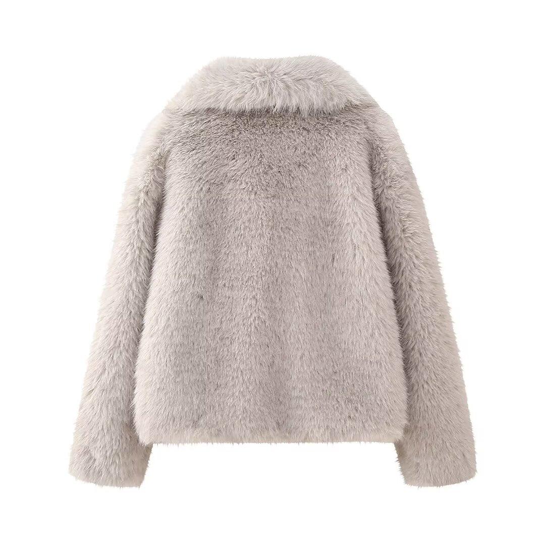 Stylish Outerwear for Women – Trendy Jackets, Coats & More for Every Season | Modestly Vogue Artificial Fur Mink like Coat Winter Coat Socialite Top - Modestly Vogue 