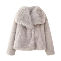 Stylish Outerwear for Women – Trendy Jackets, Coats & More for Every Season | Modestly Vogue Artificial Fur Mink like Coat Winter Coat Socialite Top - Modestly Vogue 