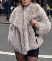 Stylish Outerwear for Women – Trendy Jackets, Coats & More for Every Season | Modestly Vogue Artificial Fur Mink like Coat Winter Coat Socialite Top - Modestly Vogue 