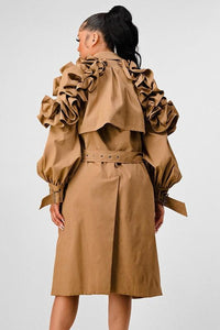 Women – Jackets, Coats More | ATHINA FALL TRANSTION FLORAL SLEEVE TRENCH COAT - Modestly Vogue 