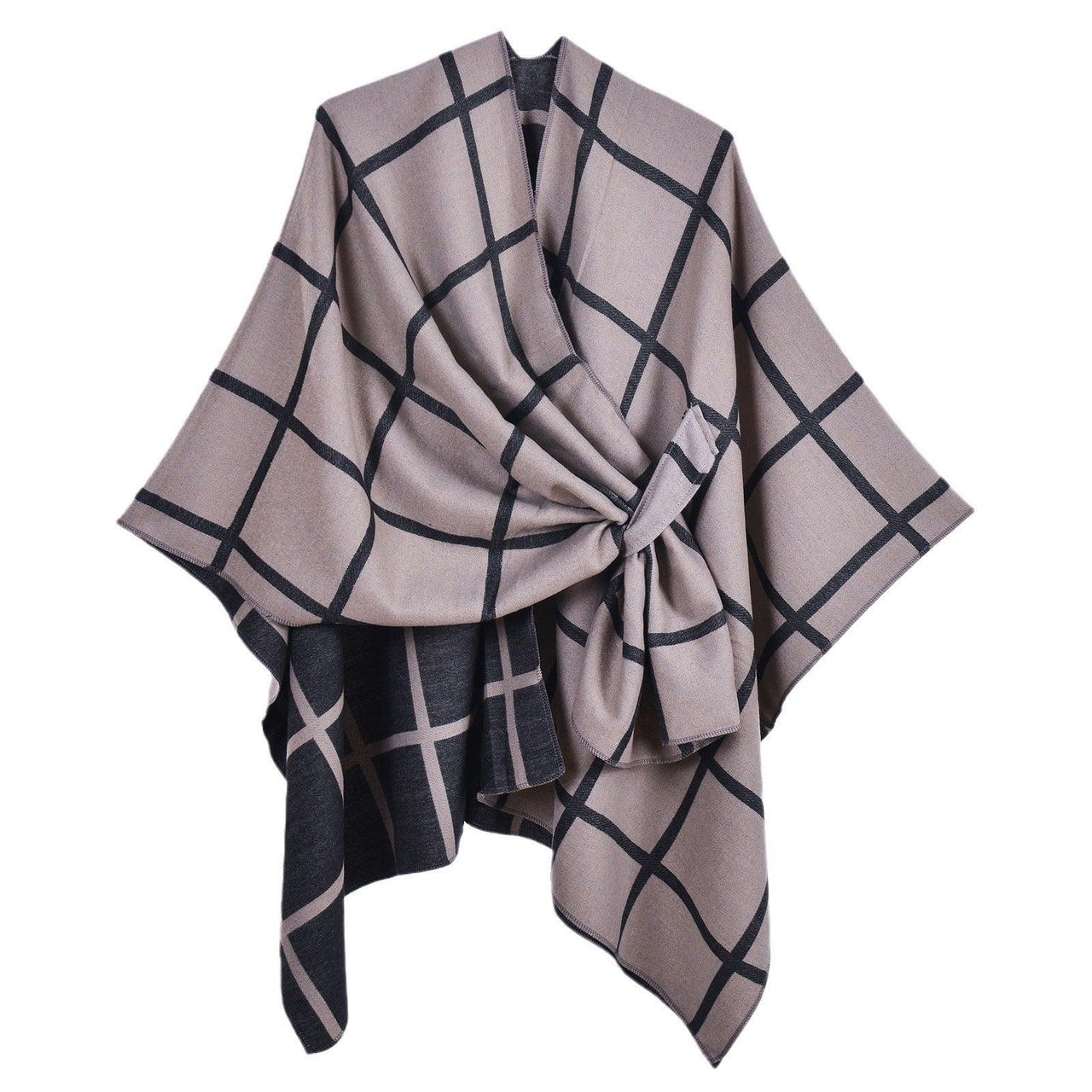 Stylish Outerwear for Women – Trendy Jackets, Coats & More for Every Season | Modestly Vogue Autumn Winter Warm Scarf Shawl Classic Plaid Lace up Cardigan Outdoor Office Warm Blanket - Modestly Vogue 