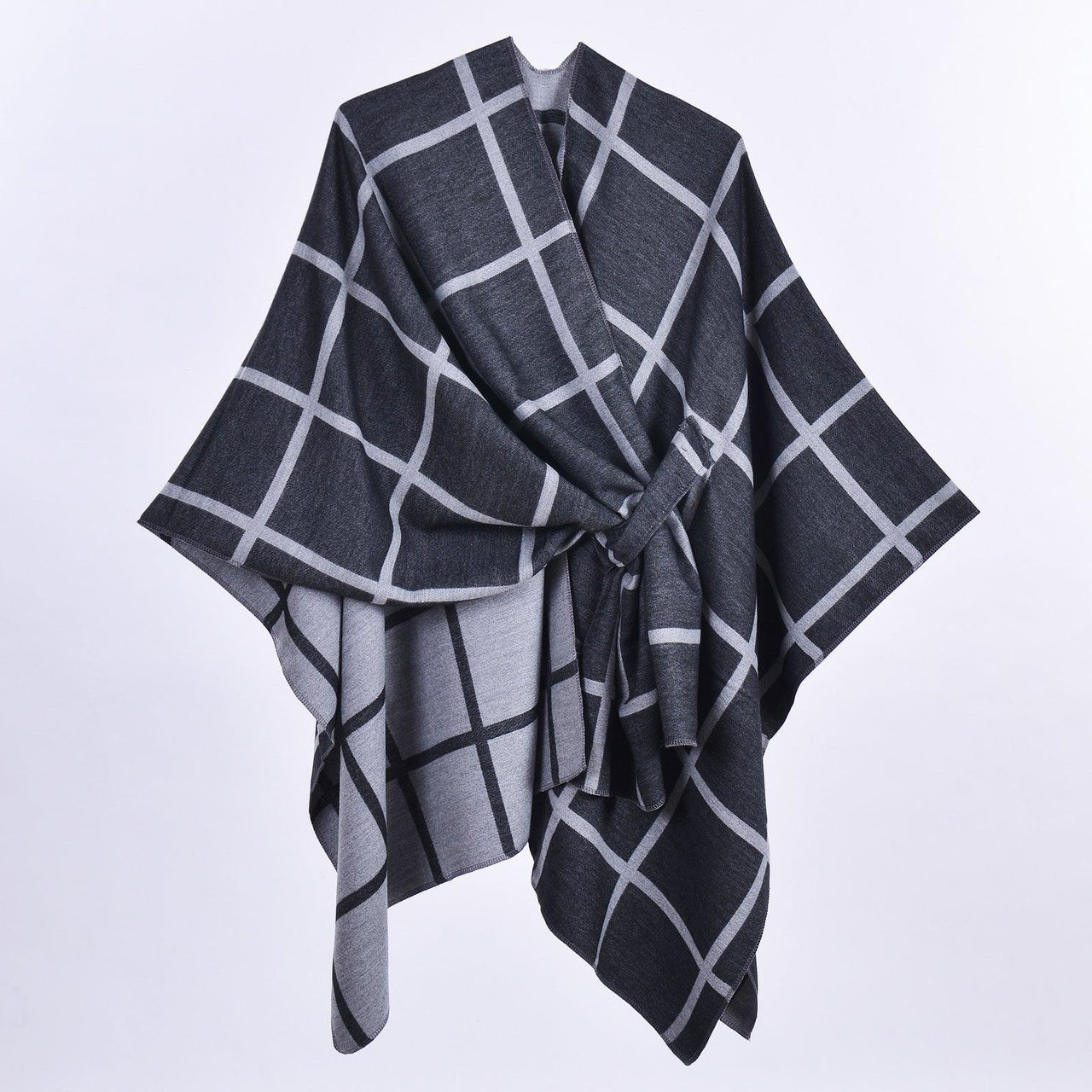 Stylish Outerwear for Women – Trendy Jackets, Coats & More for Every Season | Modestly Vogue Autumn Winter Warm Scarf Shawl Classic Plaid Lace up Cardigan Outdoor Office Warm Blanket - Modestly Vogue 