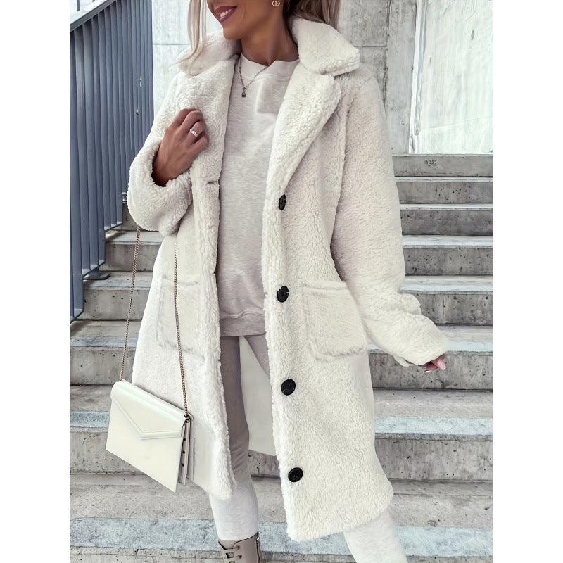 Stylish Outerwear for Women – Trendy Jackets, Coats & More for Every Season | Modestly Vogue Autumn Winter Women Fur Collared Plush Coat Long Coat - Modestly Vogue 