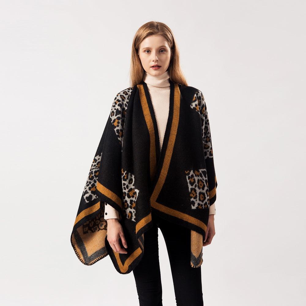 Stylish Outerwear for Women – Trendy Jackets, Coats & More for Every Season | Modestly Vogue Autumn Winter Women Leopard Pattern Cashmere Large Scarf - Modestly Vogue 