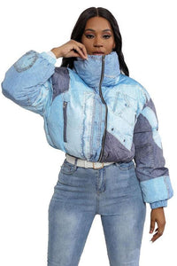 Denim Outerwear – Jackets, Coats Season | Curvy Fit | - Clothing | PUFFER JACKET - Modestly Vogue 