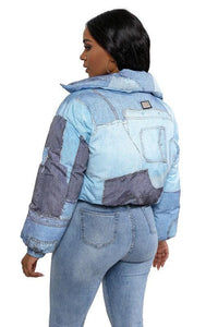 Denim Outerwear – Jackets, Coats Season | Curvy Fit | - Clothing | PUFFER JACKET - Modestly Vogue 