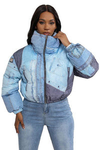 Denim Outerwear – Jackets, Coats Season | Curvy Fit | - Clothing | PUFFER JACKET - Modestly Vogue 