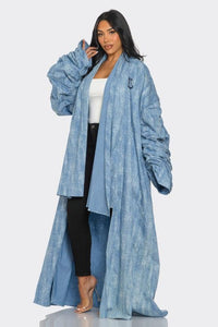 Denim Outerwear – Jackets, Coats Season | Maxi Duster Coat - Modestly Vogue 