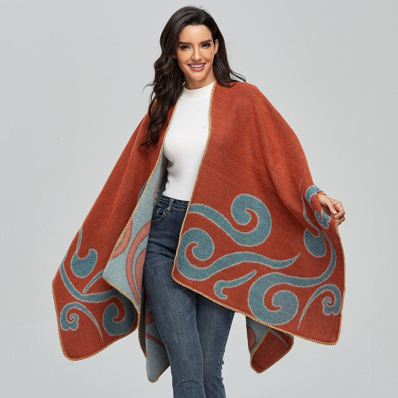 Stylish Outerwear for Women – Trendy Jackets, Coats & More for Every Season | Modestly Vogue Shawl Women Autumn Winter Warm Cashmere Cape Scarf Slit Fashionable Travel Photography Shawl - Modestly Vogue 