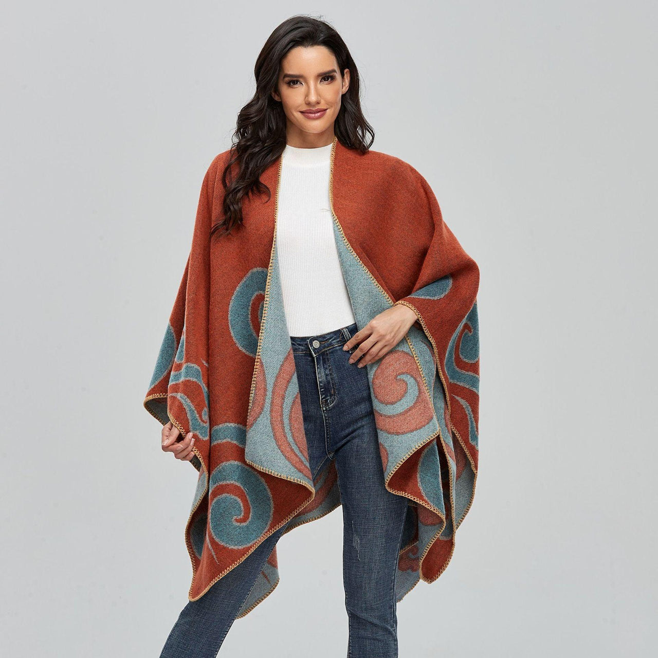 Stylish Outerwear for Women – Trendy Jackets, Coats & More for Every Season | Modestly Vogue Shawl Women Autumn Winter Warm Cashmere Cape Scarf Slit Fashionable Travel Photography Shawl - Modestly Vogue 