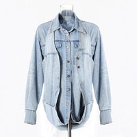 Denim Jacket Jean Vest Coat - Modestly Vogue 