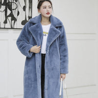 Stylish Outerwear for Women – Trendy Jackets, Coats & More for Every Season | Modestly Vogue Winter Faux Rabbit Fur Coat Women Lengthened Knee Length Faux Fur Coat Thickened Warm Plush Coat - Modestly Vogue 