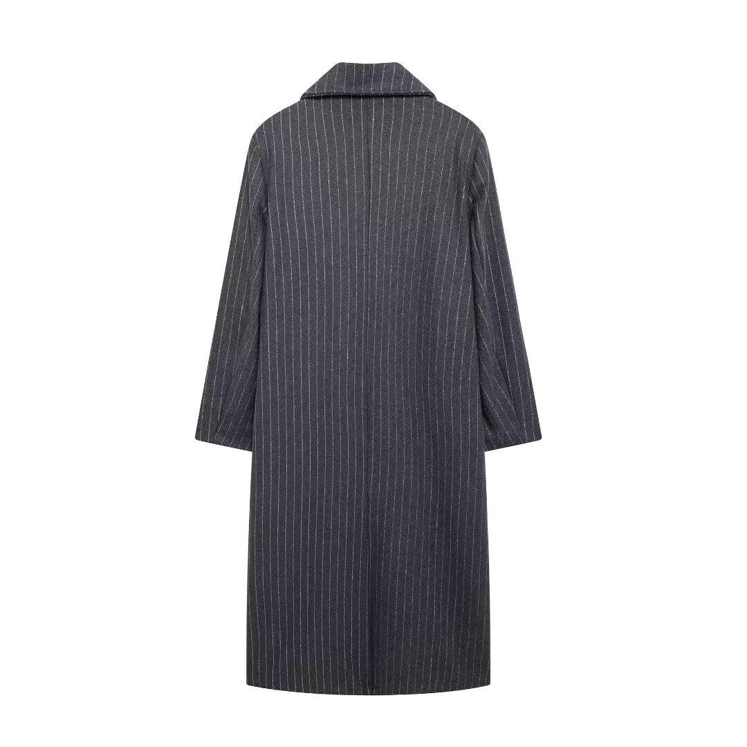 Stylish Outerwear for Women – Trendy Jackets, Coats & More for Every Season | Modestly Vogue Women Clothing Spring Autumn Oversized Casual Long Striped Knitted Trench Coat Women - Modestly Vogue 