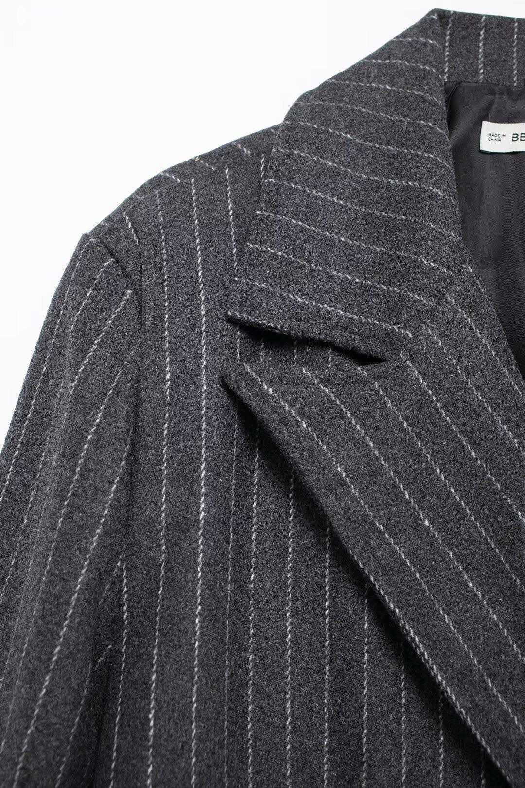 Stylish Outerwear for Women – Trendy Jackets, Coats & More for Every Season | Modestly Vogue Women Clothing Spring Autumn Oversized Casual Long Striped Knitted Trench Coat Women - Modestly Vogue 