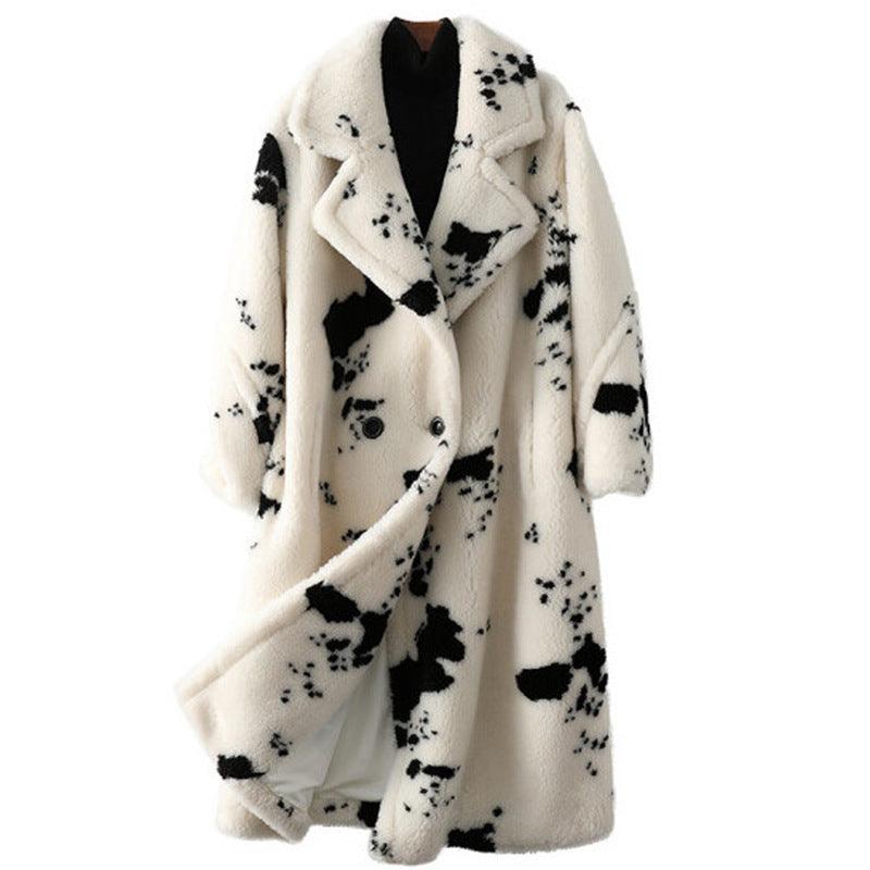 Stylish Outerwear for Women – Trendy Jackets, Coats & More for Every Season | Modestly Vogue Women Winter Warm Wool Faux Fur Coat Chenille Coat Loose Long Printed Casual Trench Coat - Modestly Vogue 