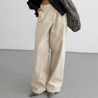 Stylish Pants for Women – Trendy & Comfortable Pants for Every Occasion | Modestly Vogue Autumn Winter Khaki High Waist Wide Leg All Matching Casual Pants Women Clothing Loose Trousers - Modestly Vogue 